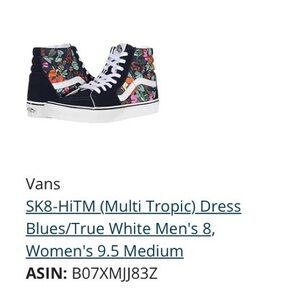 Vans Navy and White High-Top Sneakers